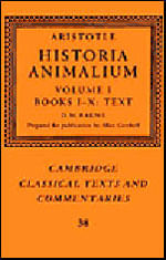 Capa de Historia Animalium Vol.1 Books I-X - Text