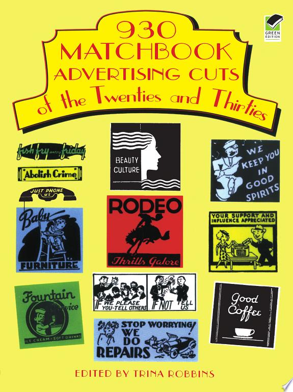 930 Matchbook Advertising Cuts Of The Twenties And Thirties