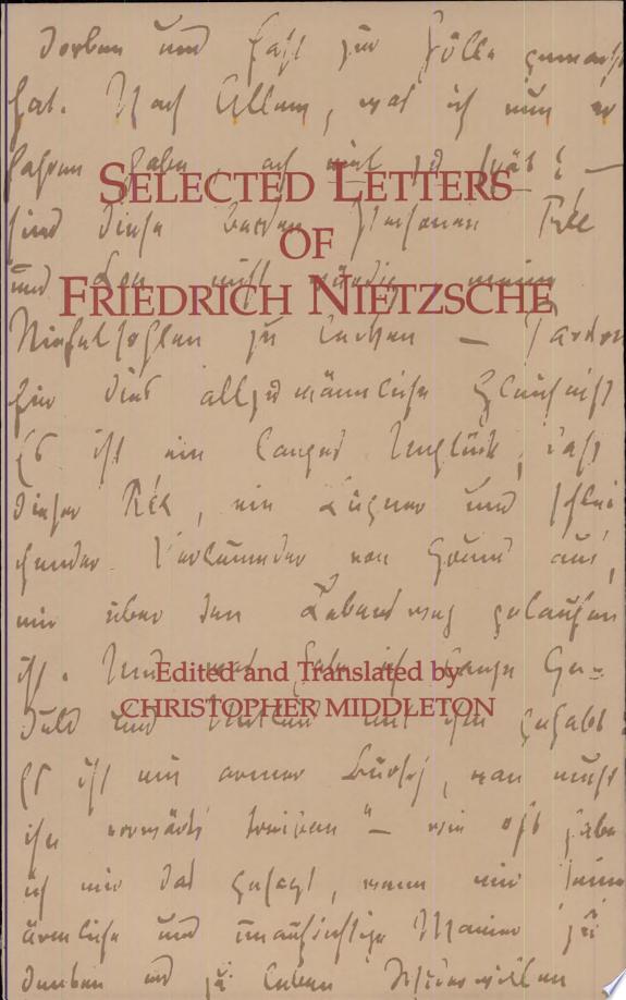 Selected Letters Of Friedrich Nietzsche