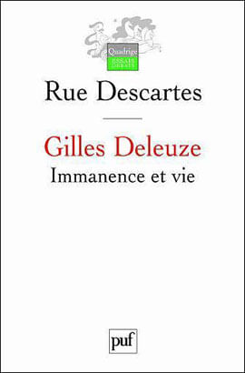 Gilles Deleuze - Immanence Et Vie