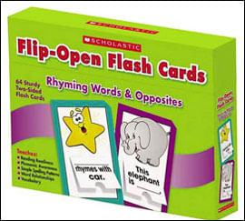 Rhyming Words & Opposites - Flip-Open Flash Cards
