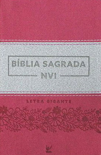 Biblia Nvi - Luxo Rosa e Cinza - Letra Gigante