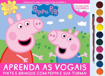 Peppa Pig Prancheta para Colorir com Aquarela