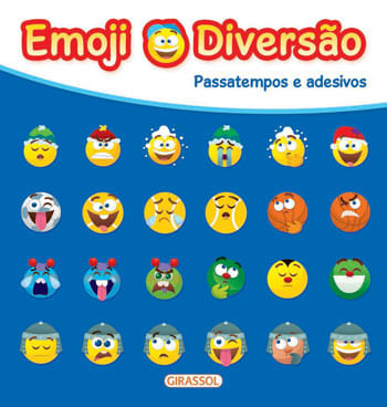 Emoji Diversão Azul - Passatempos Diversão - Vol. 1