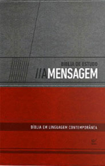 Biblia de Estudo a Mensagem Capa Cinza e Vermelho