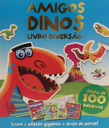 Livro Diversão: Amigos Dinos