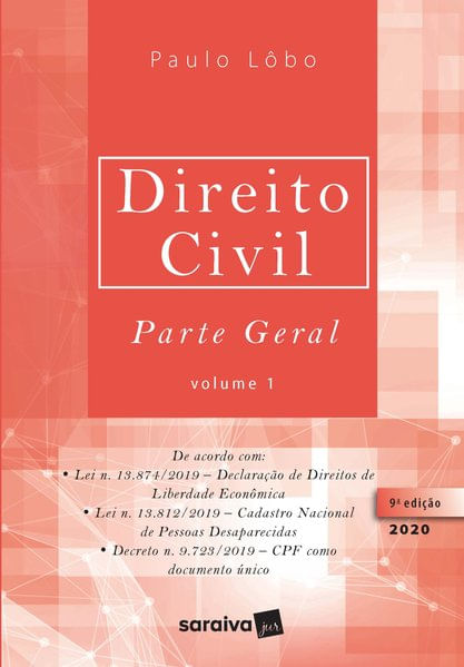 Direito Civil Parte Geral - Vol. 1 - 9ª Edição de 2020