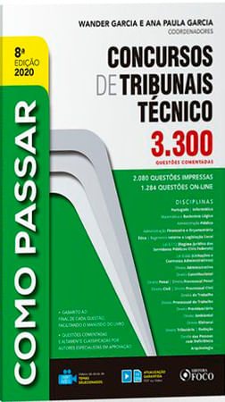 Como Passar em Concursos de Tribunais TéCnico-NíVel MéDio-3.300 QuestõEs Comentadas-8ªEd-2020