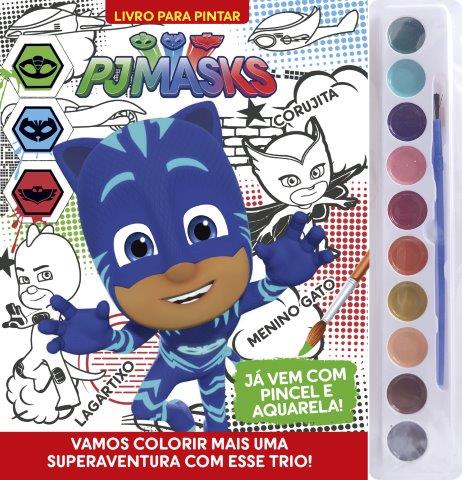 Pj Masks Livro para Pintar com Aquarela