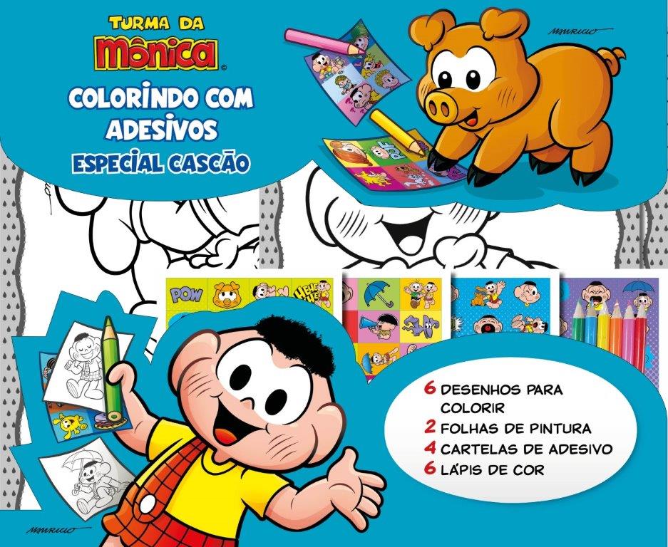 Turma da MôNica Colorindo com Adesivos Especial – Cascão