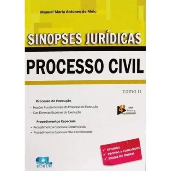 Processo Civil - Tomo Ii - Sinopses Juridicas - 2019