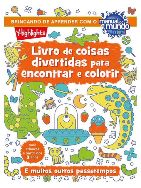 Livro de Coisas Divertidas para Encontrar e Colorir - Livro 1