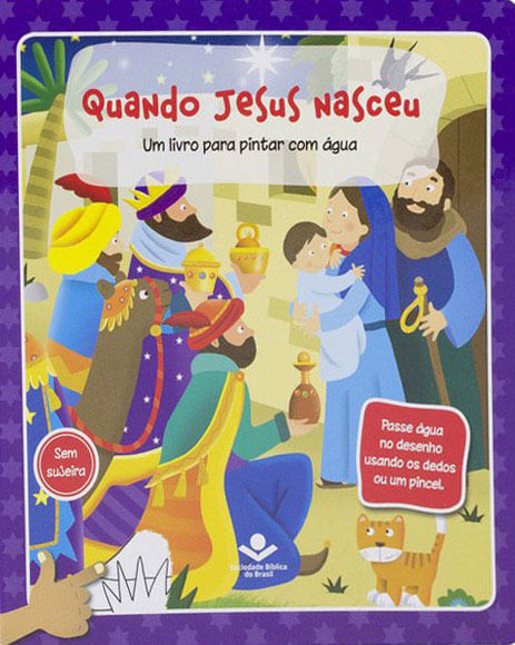 Um Livro para Pintar com áGua - Quando Jesus Nasceu