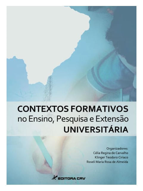 Capa do livro Contextos Formativos no Ensino, Pesquisa e Extensão UniversitáRia