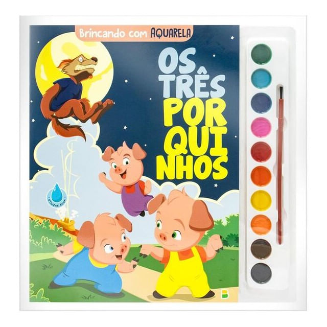 Brincando com Aquarela: os TrêS Porquinhos