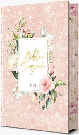 BíBlia Sagrada Feminina | Nvi | Capa Dura | Flores Rosa