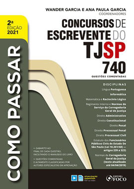 Como Passar em Concursos de Escrevente do Tj / Sp - 740 QuestõEs Comentadas - 2ª Ed - 2021 - Vol. 2
