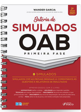 Bateria de Simulados Oab 1ª Fase - 2ª Ed - 2021