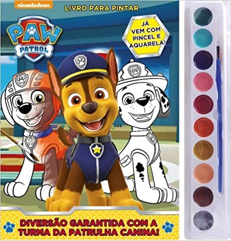 Patrulha Canina Livro para Pintar com Aquarela