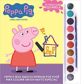 Peppa Pig Livro para Pintar com Aquarela