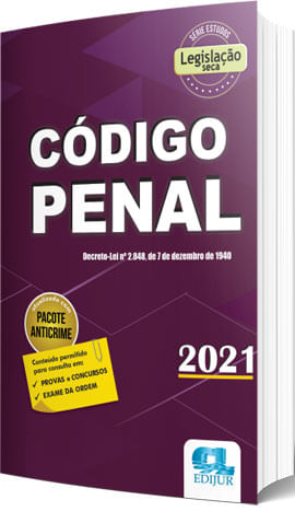 CóDigo Penal SéRie Legislação - 2021