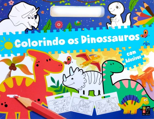 Colorindo - os Dinossauros com Adesivos