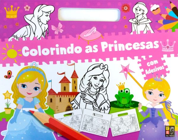 Colorindo as Princesas com Adesivos