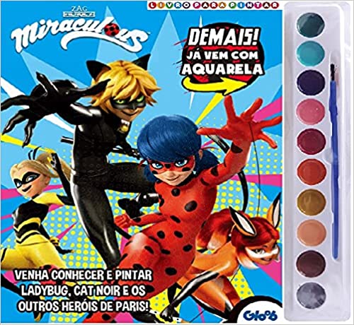 Miraculous Ladybug Livro para Pintar com Aquarela