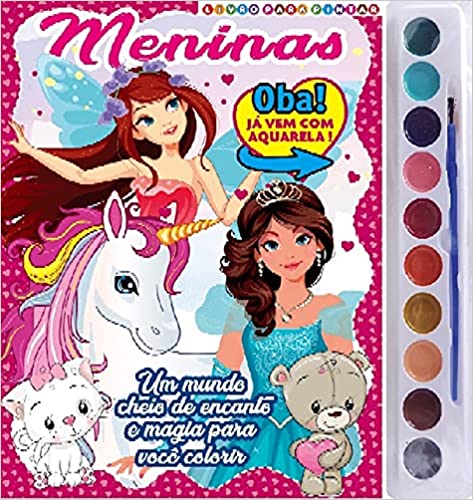 Meninas Livro para Pintar com Aquarela