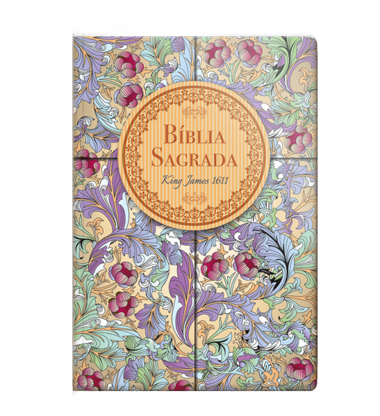 BíBlia King James 1611 Semi Luxo CáLamo e Canela