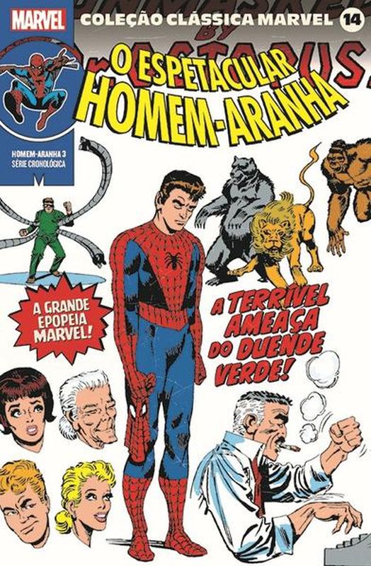 Capa de Coleção CláSsica Marvel Vol. 14 - Homem-Aranha Vol. 3