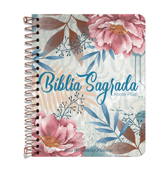 BíBlia Anote Plus Espiral - Flores e Letras