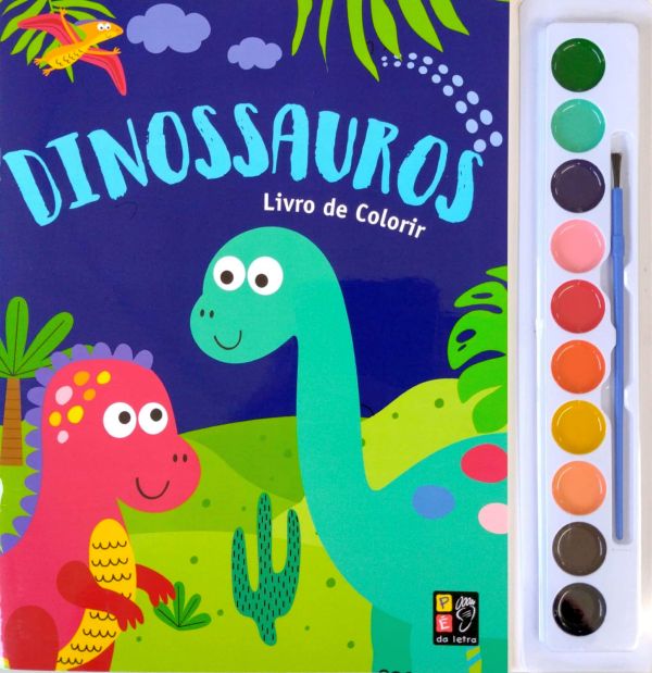 Dinossauros - Livro de Colorir - Aquarela