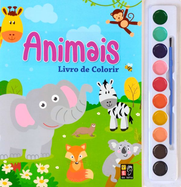 Animais - Livro de Colorir - Aquarela