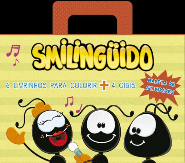 Maleta Smilinguido 1 - 4 Gibis e 6 Livros para Colorir