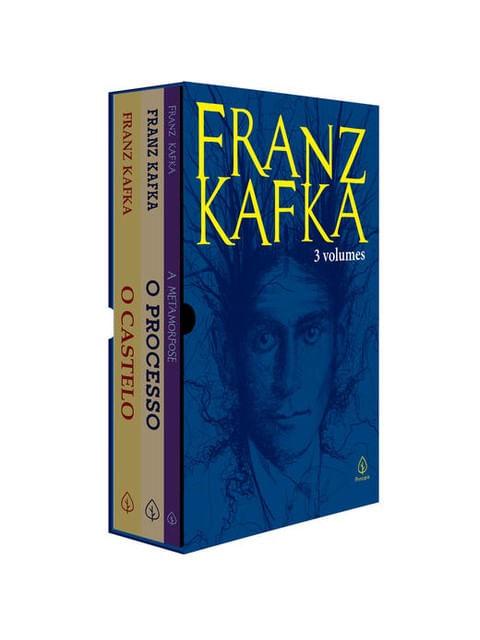 Box Franz Kafka com 3 Livros, Bloco de AnotaçõEs e Marcador de PáGinas