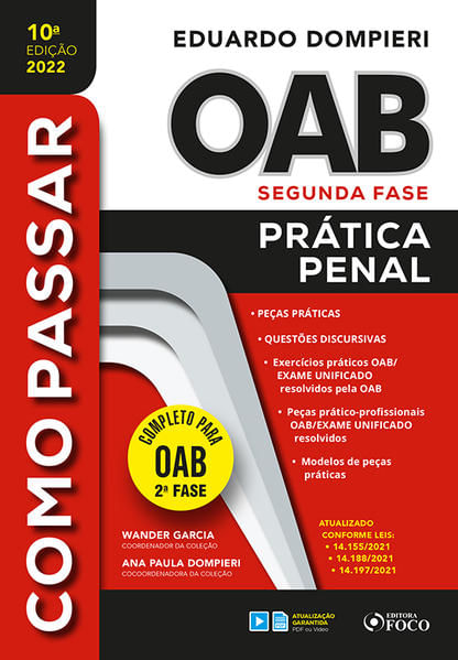 Como Passar na Oab 2ª Fase - PráTica Penal 10ª Ed - 2022 - Vol. 10