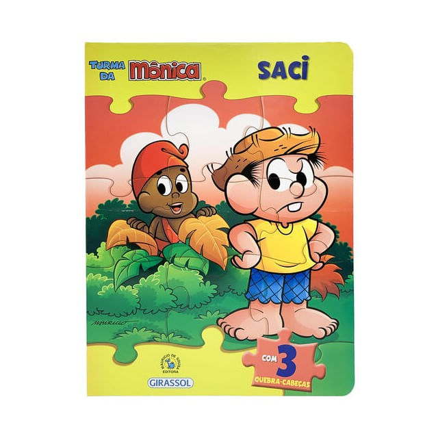 Turma da MôNica Livro Quebra-Cabeças - Saci