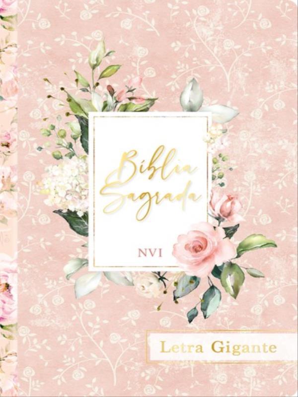 Vincular BíBlia Sagrada Feminina | Letra Gigante | Flores | Capa Dura