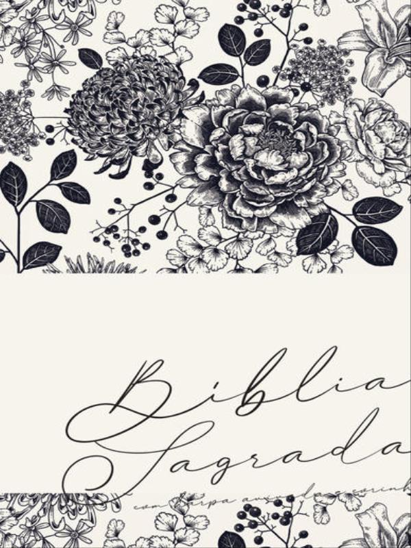 BíBlia Arc Floral Creme - Letra Gigante