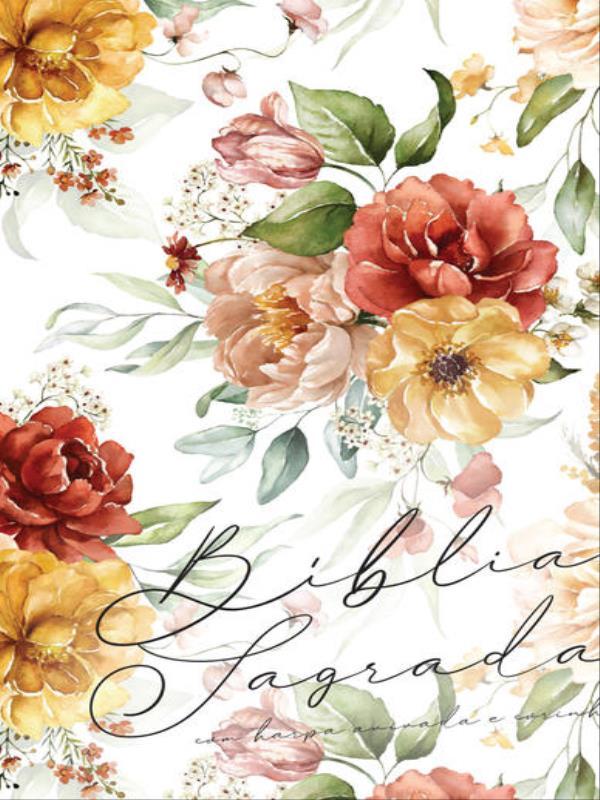 BíBlia Arc Floral Aquarela - Letra Gigante