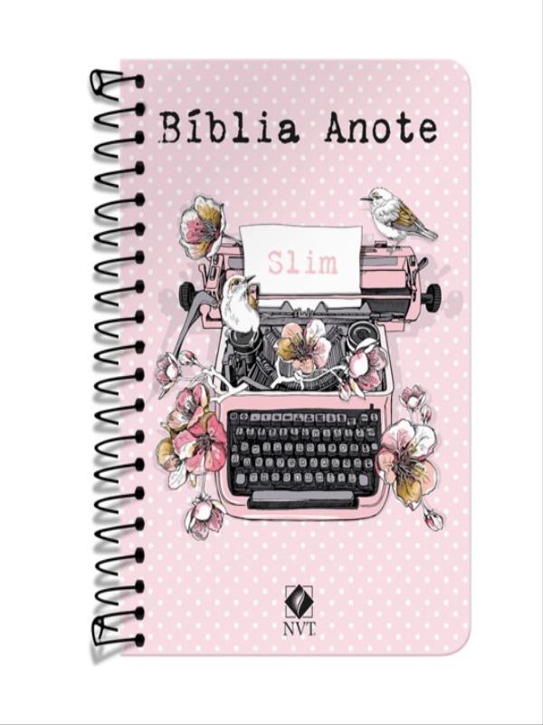 BíBlia Anote Nvt Slim Espiral - Typo Rosa