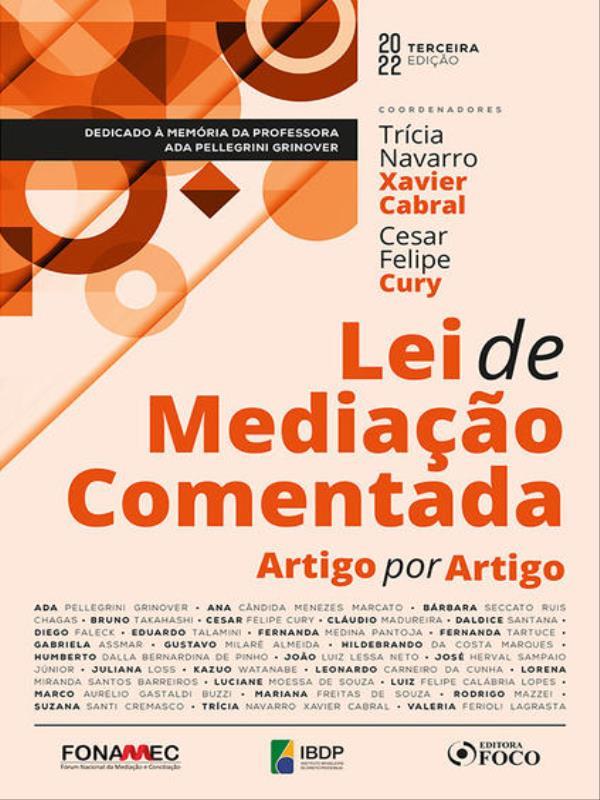 Lei de Mediação Comentada Artigo por Artigo - 3ª Ed - 2022
