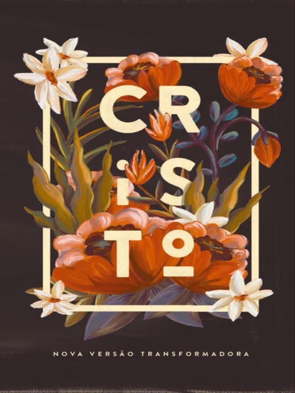 BíBlia Nvt Flores Tropicais Cristo Preta Slim - Letra Maior