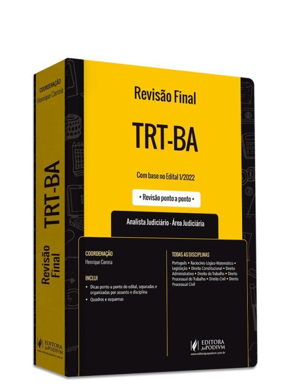 Revisão Final - Analista do JudiciáRio - Trt-Ba 5ª Região - 2023