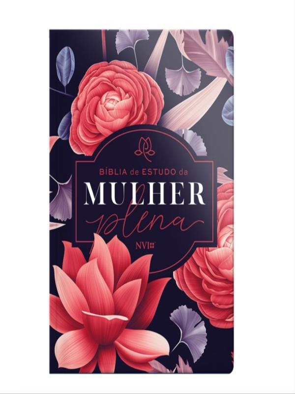 Capa de BíBlia Nvi de Estudo da Mulher Plena - Big Flower
