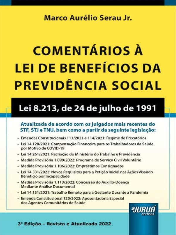 ComentáRios à Lei de BenefíCios da PrevidêNcia Social