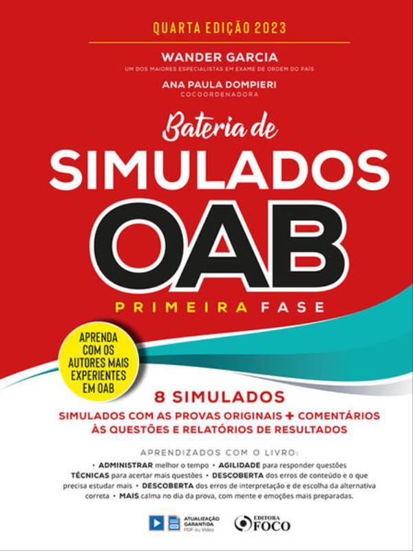 Bateria de Simulados Oab 1ª Fase - 4ª Ed - 2023