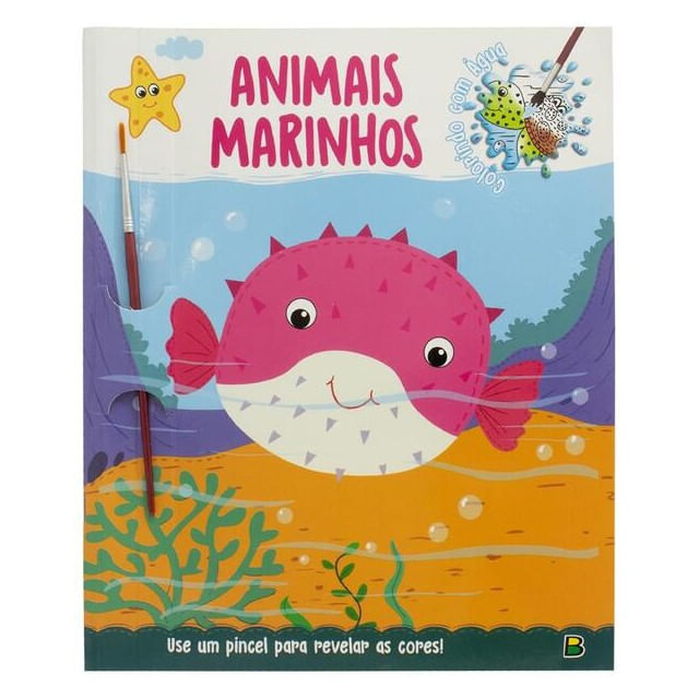 Colorindo com áGua: Animais Marinhos