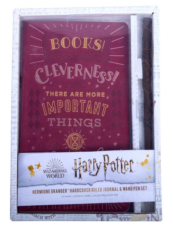 Harry Potter - Hermione Granger Hardcover Ruled Journal And Wand Pen Se